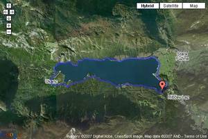 Tek �tirih sr�nih mo� okoli Bohinjskega jezera - trasa proge